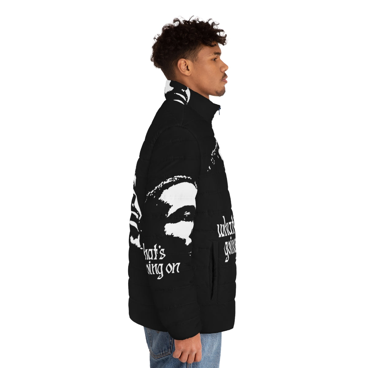 Marvin Gaye "What's Going On" Puffer Jacket - men side right