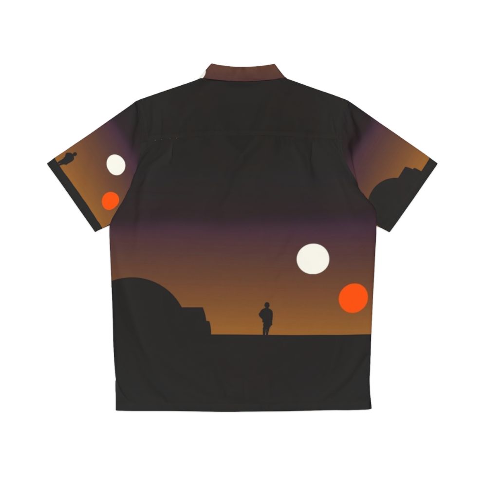 Tatooine-Inspired Double Sunset Hawaiian Shirt - Back