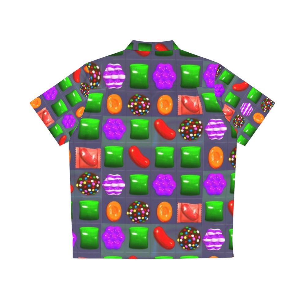 Candy Crush Hawaiian Shirt with Tropical Print Design - Back