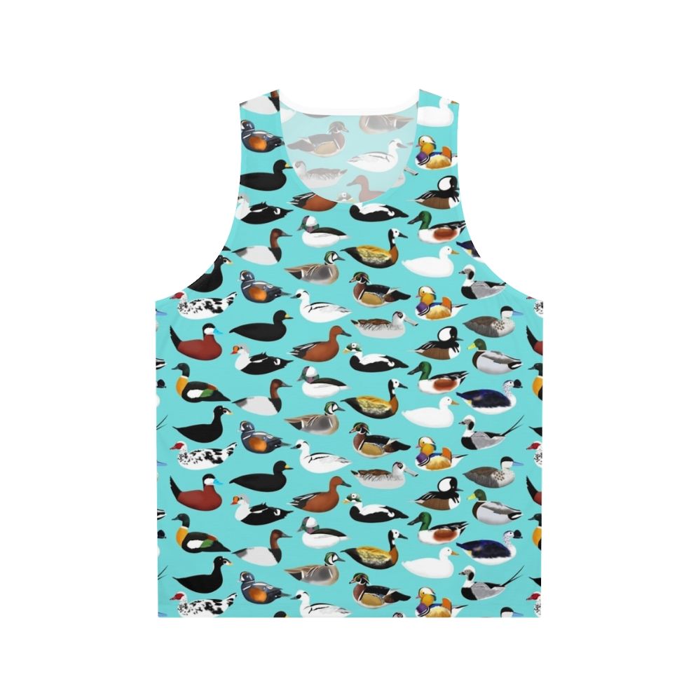 Unisex duck print tank top