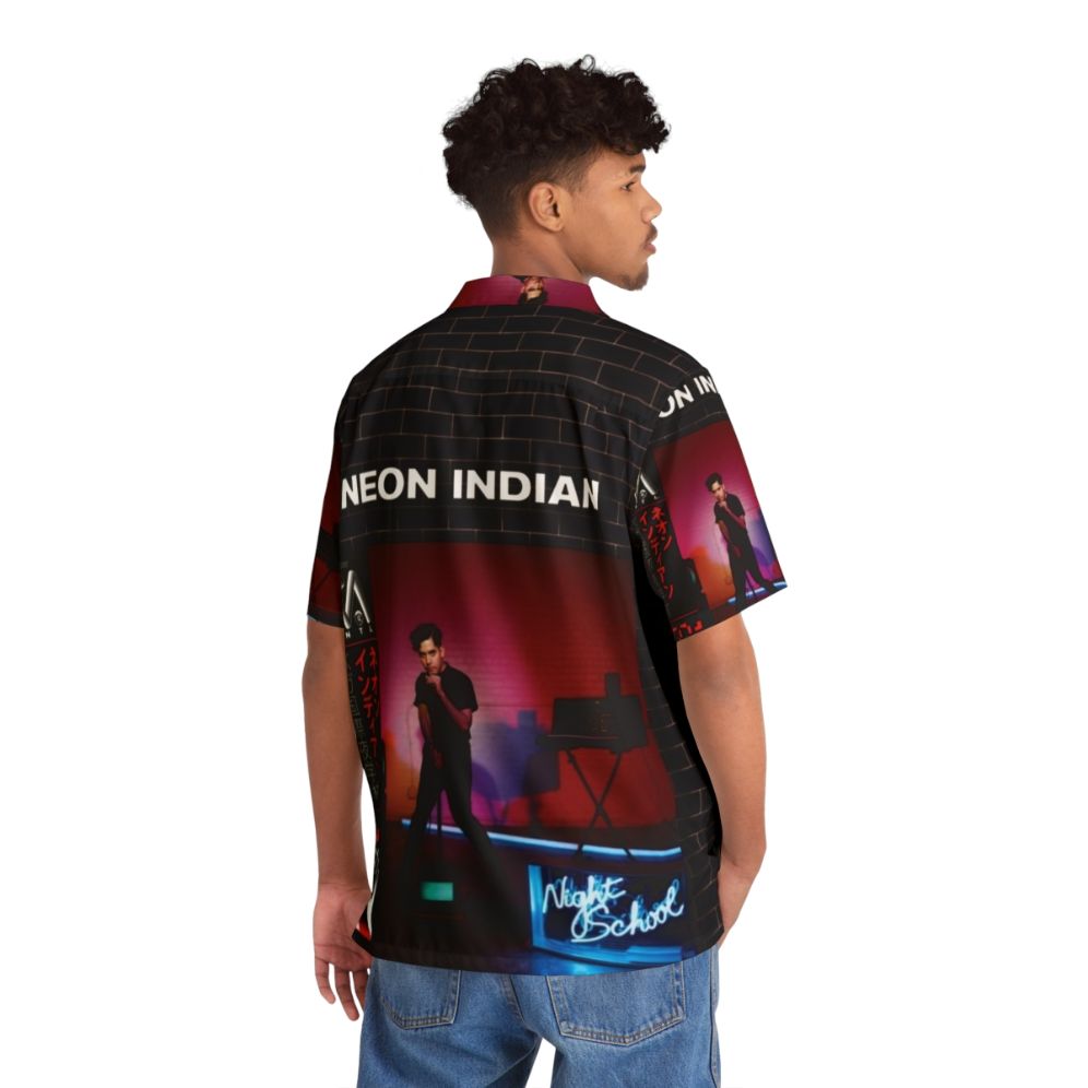 Neon Indian inspired Hawaiian shirt with electronic music and indie rock design - People Back