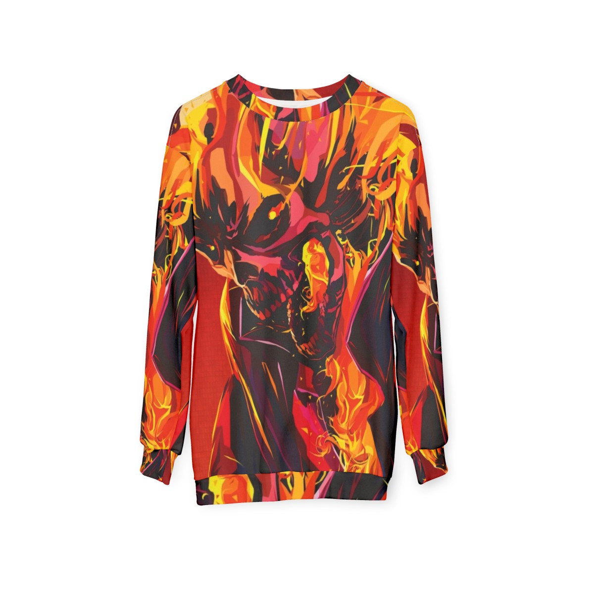 Ghost Rider Skull Sweatshirt - hanging