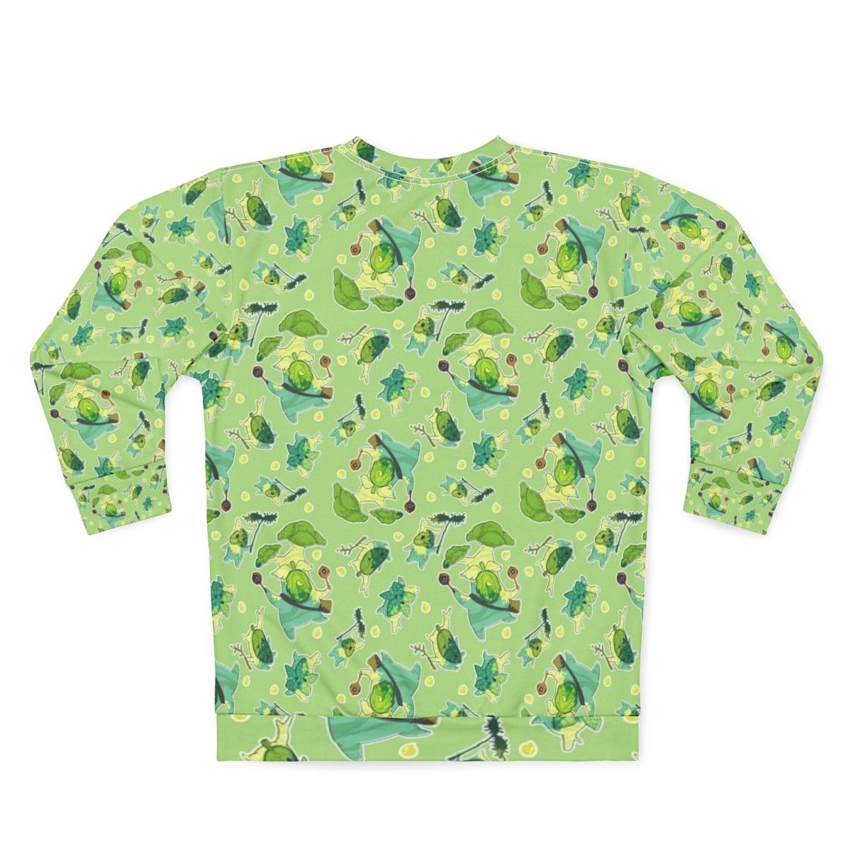 Korok Pattern Sweatshirt featuring a nature-inspired design from The Legend of Zelda - Back