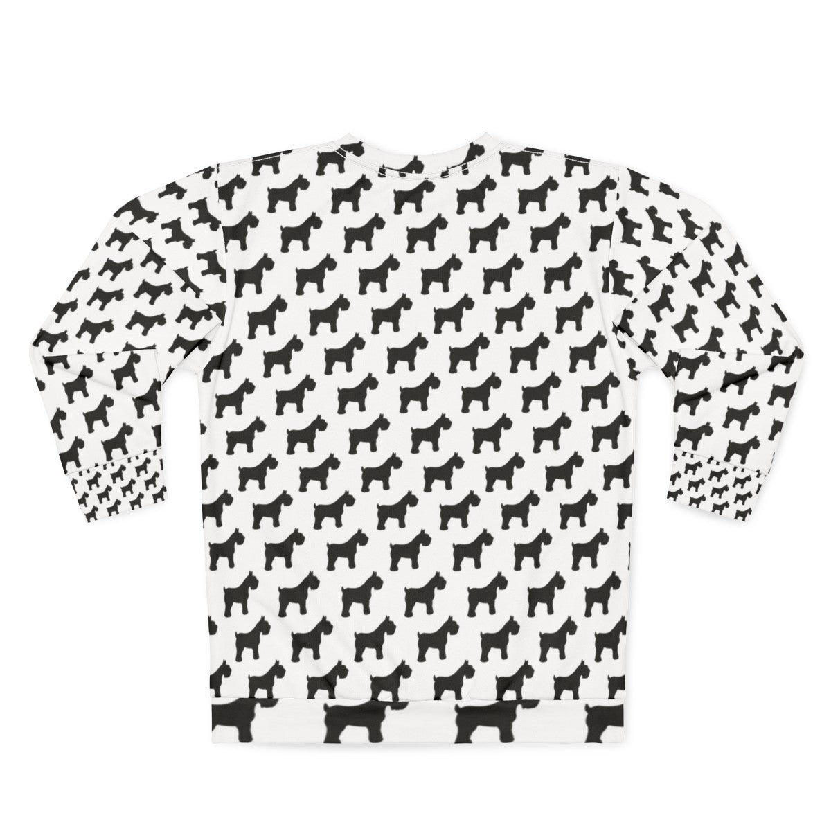 Schnauzer Sweatshirt with Houndstooth Pattern - Back