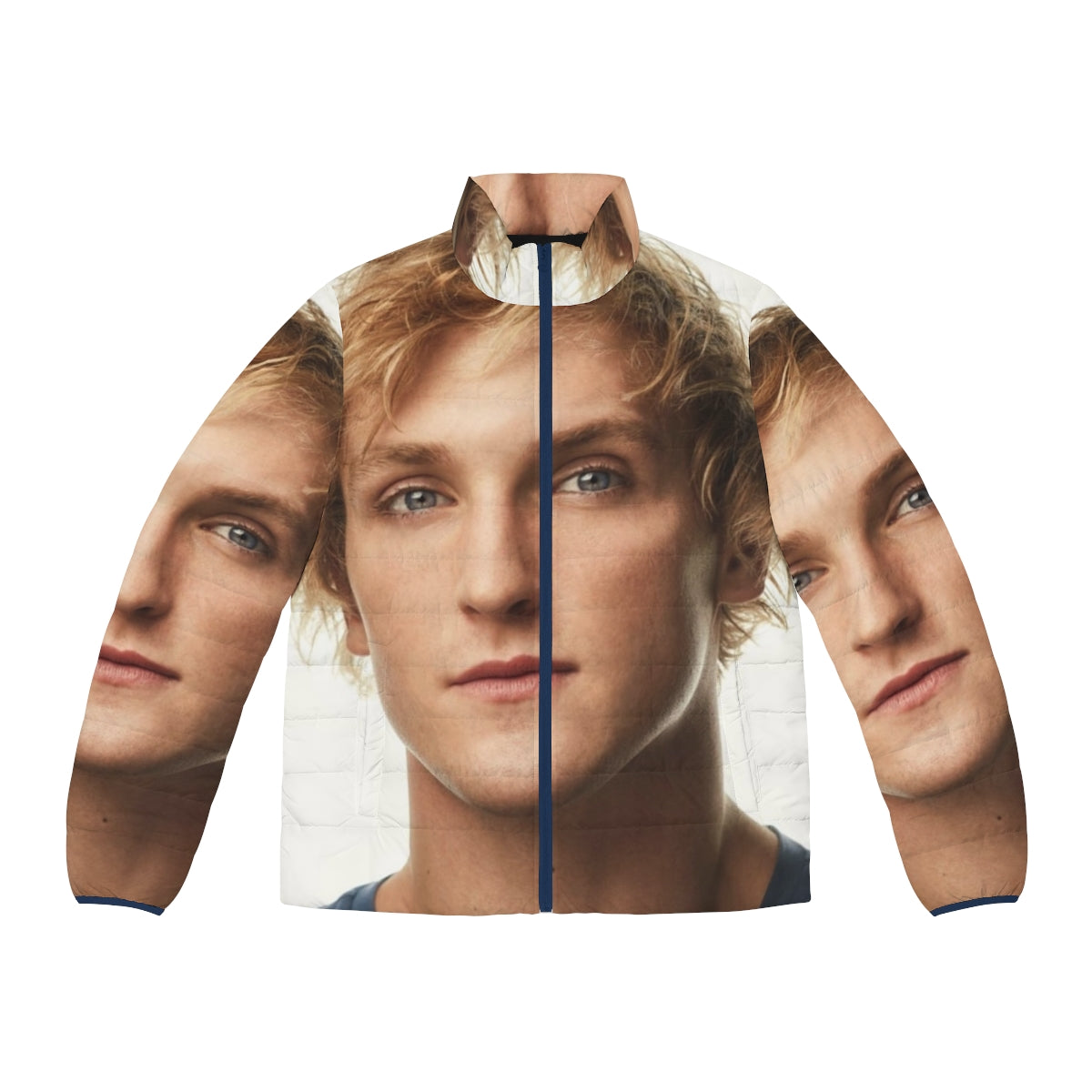 Logan Paul wearing his signature puffer jacket, focus keyword: logan paul puffer jacket