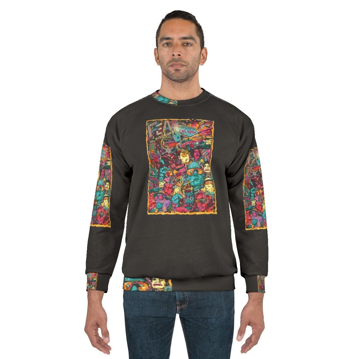 Iconic 'Fear and Loathing in Las Vegas' Sweatshirt featuring Hunter S. Thompson's Gonzo Journalism - men