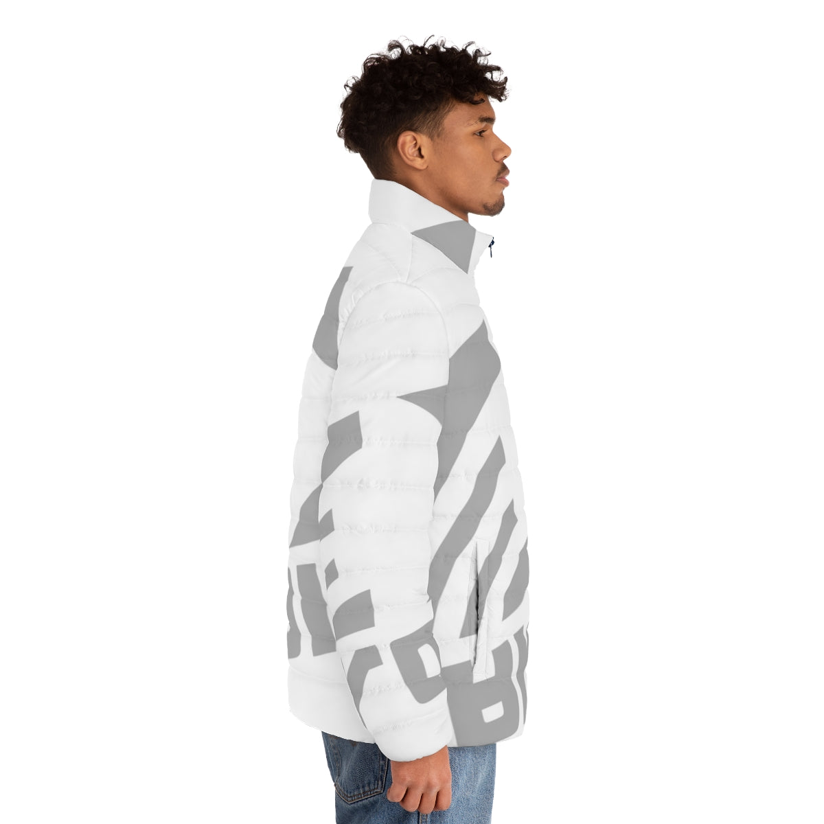 Zink Deca Logo Puffer Jacket featuring Splatoon and Nintendo designs - men side right