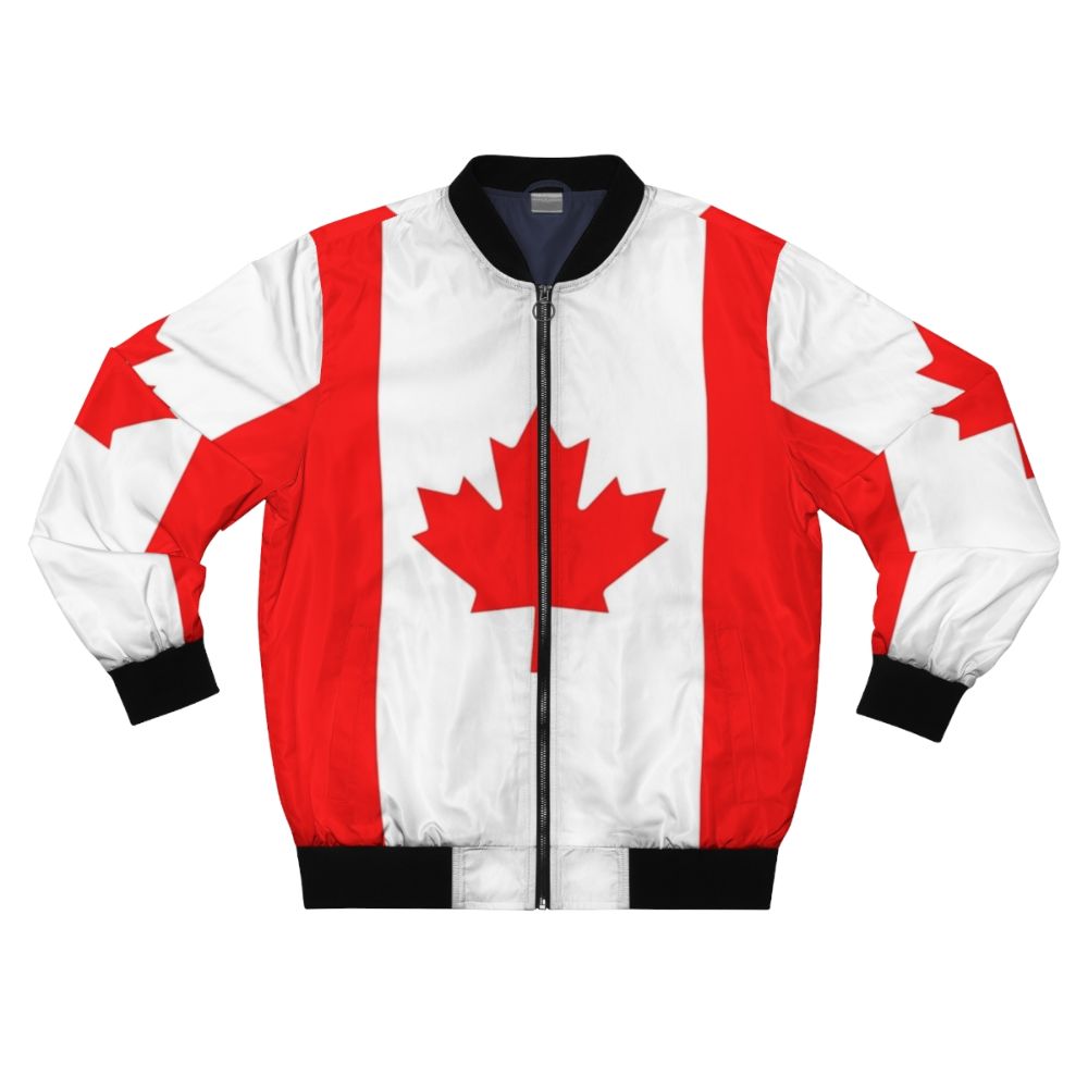 Canada flag bomber jacket with national pride design