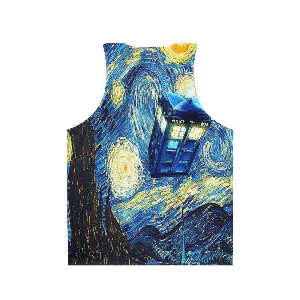 Van Gogh Unisex Tank Top with Space Imagery - Back