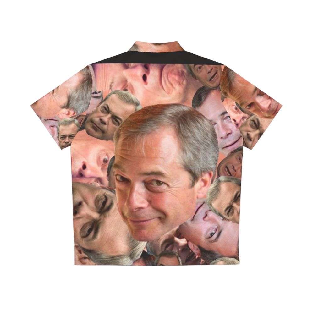 Nigel Farage UKIP Brexit Political Satire Hawaiian Shirt - Back