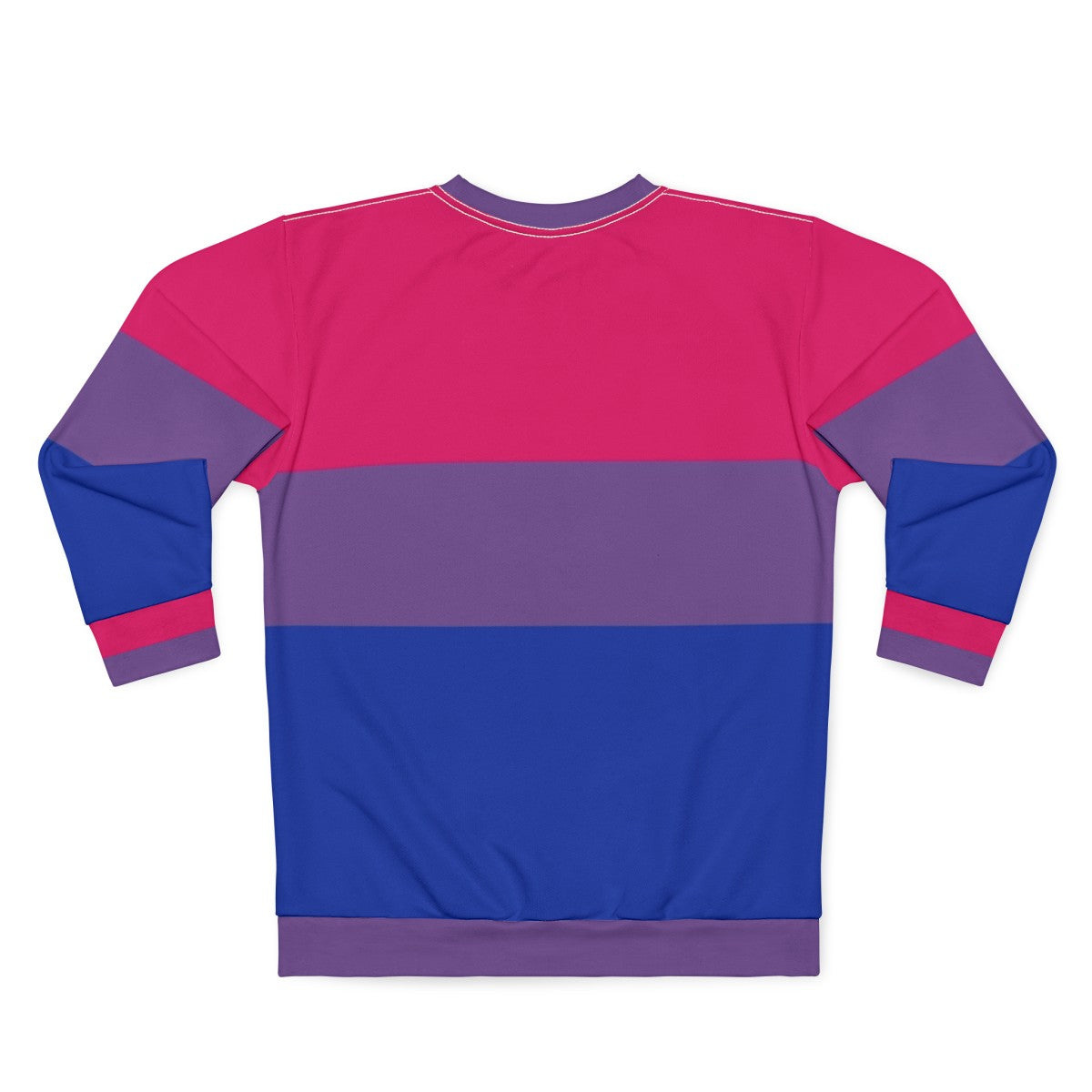 Bisexual pride flag sweatshirt with rainbow colors - Back