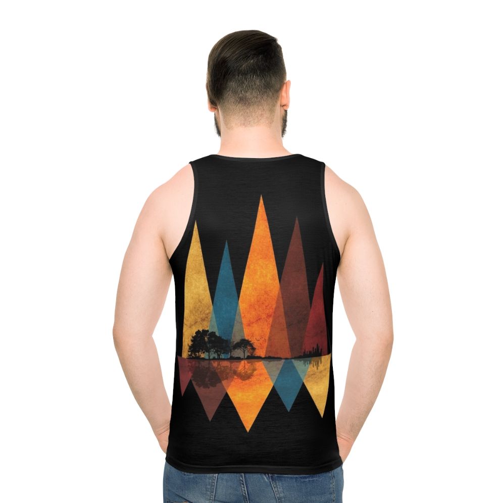 Nature Guitar Unisex Tank Top - men back