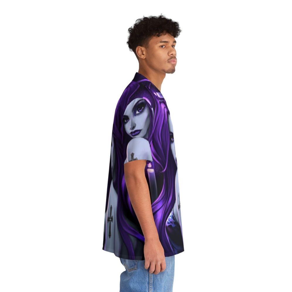 Goth Hawaiian Shirt in Purple - People Pight