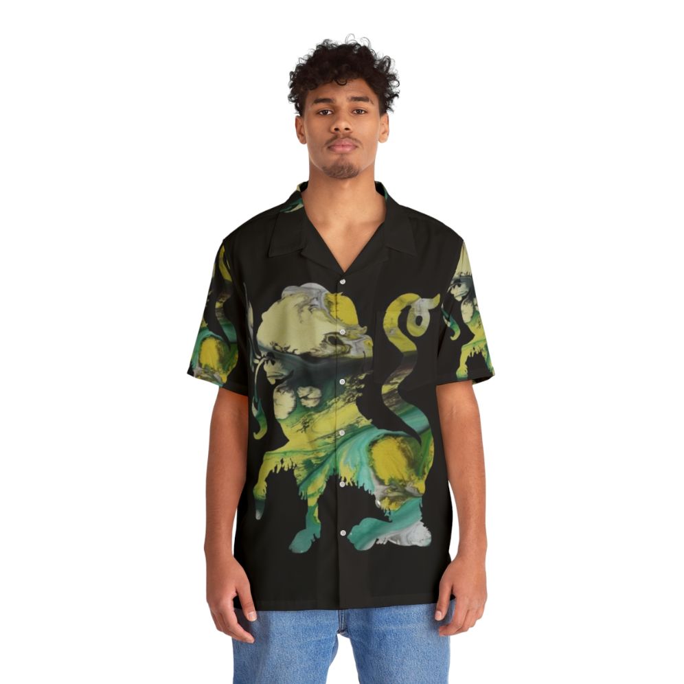 Watercolor Mythological Chimera Hawaiian Shirt - People Front