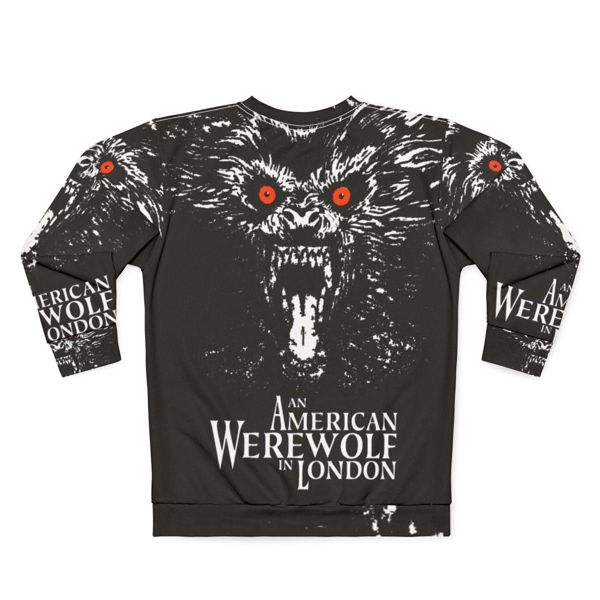 American Werewolf in London Sweatshirt - Horror Movie Graphic - Back