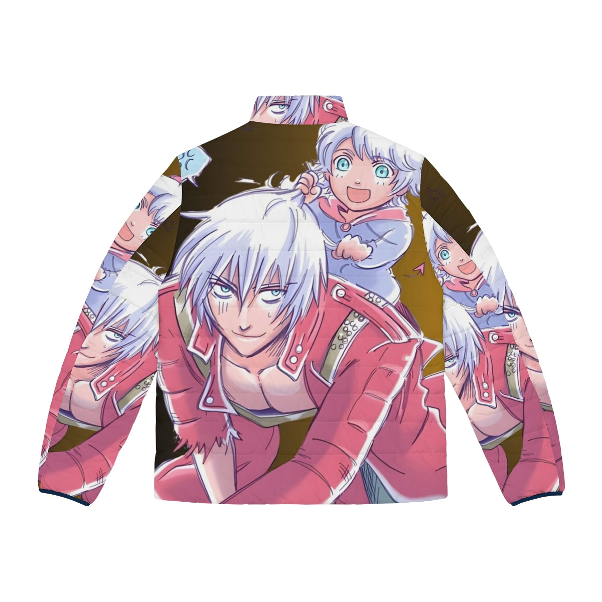 Devil May Cry inspired puffer jacket featuring fan art design - Back