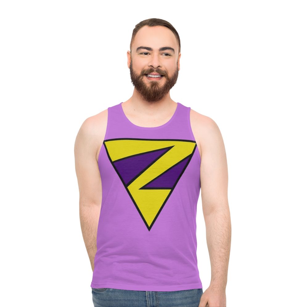 Unisex twin superhero comic book tank top - men