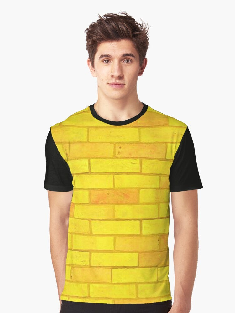 Vintage "Yellow Brick Road" graphic t-shirt in yellow and black - Men