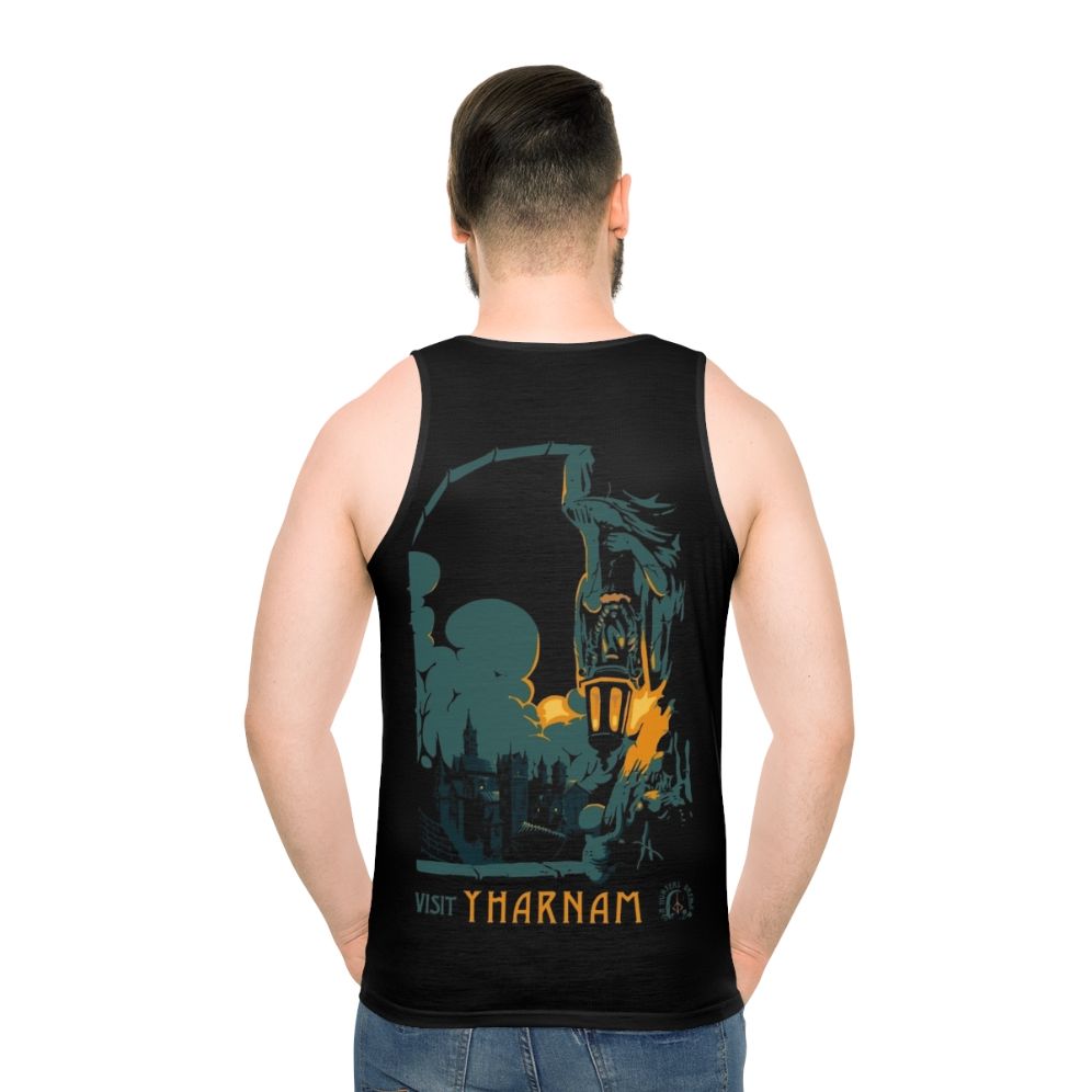 Bloodborne inspired vintage unisex tank top - men back