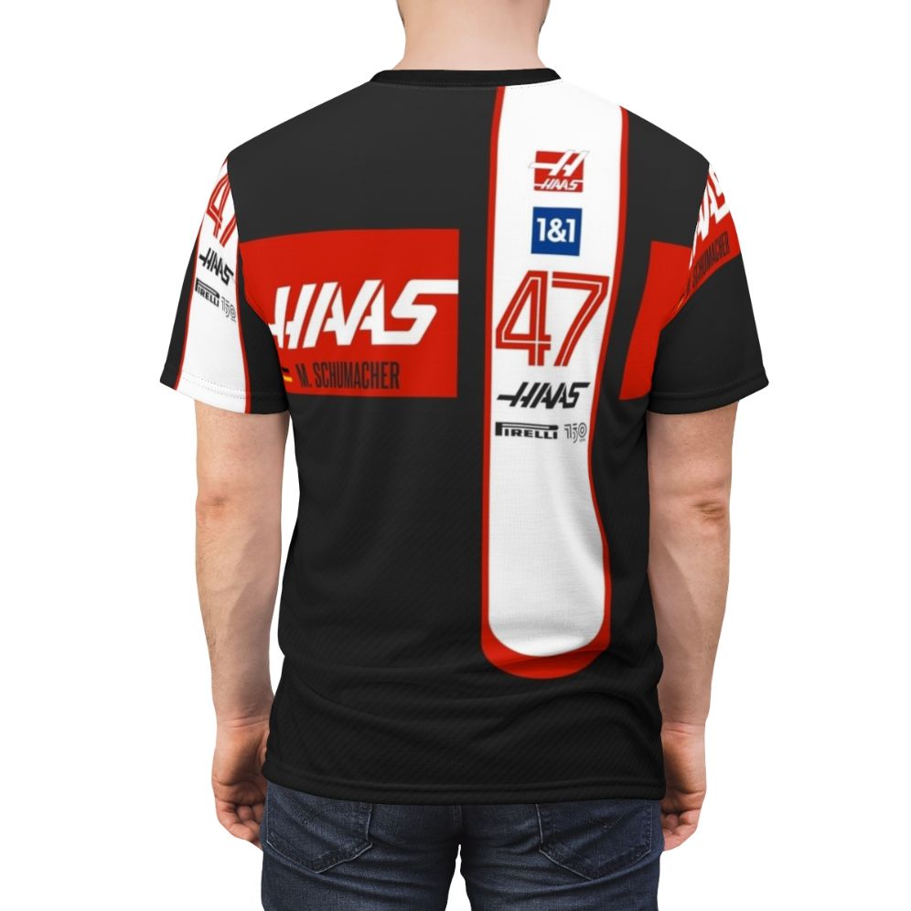 Haas F1 Team Mick Schumacher 2022 Motorsport T-shirt - men back