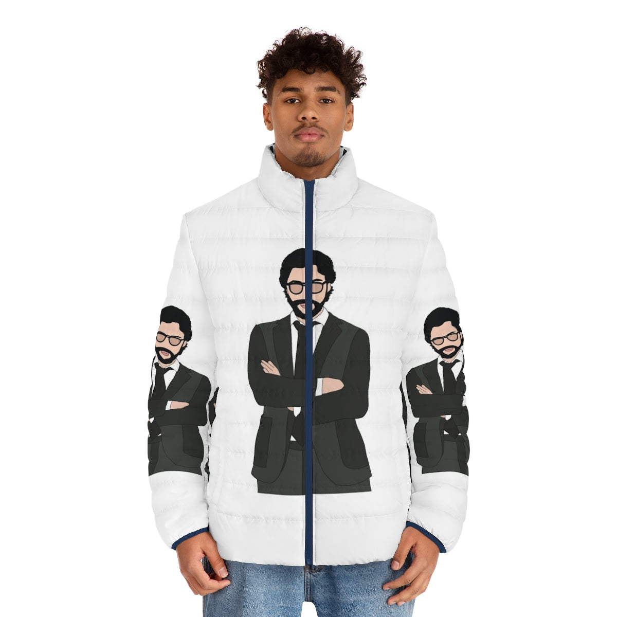 The Professor's Puffer Jacket from the hit Netflix series Money Heist - men front