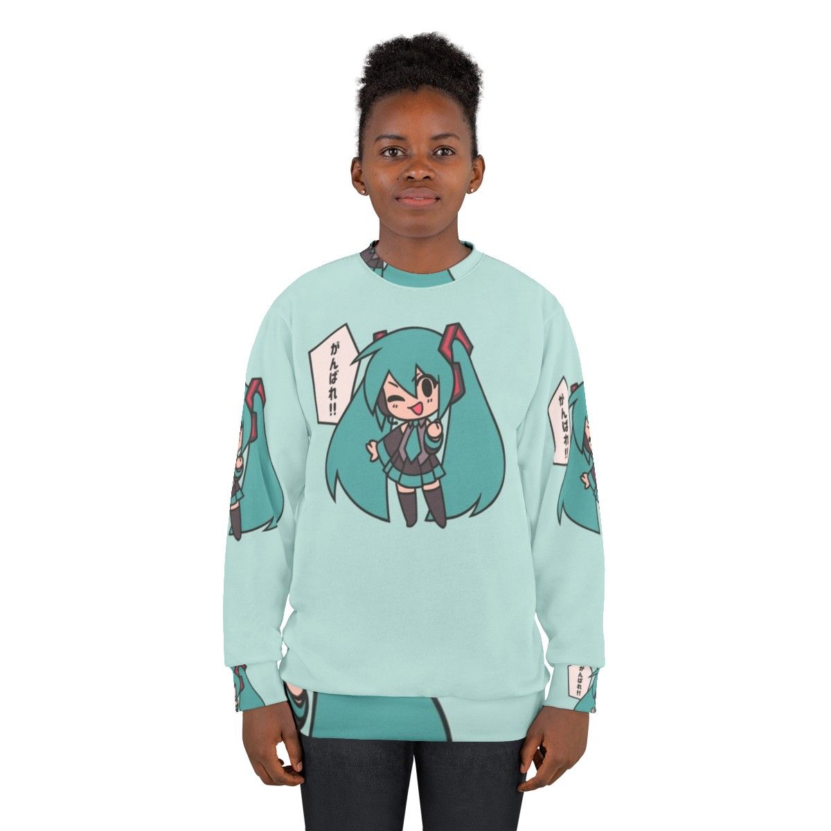 Hatsune Miku Chibi Vocaloid Anime Sweatshirt - women