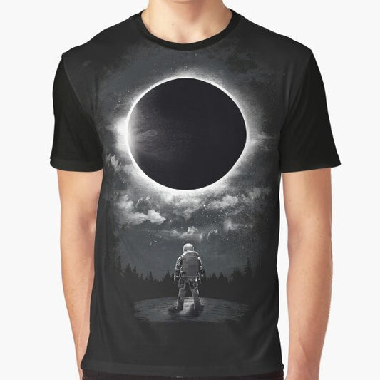 Eclipse Graphic T-Shirt with Cosmic Space and Astronomy Design