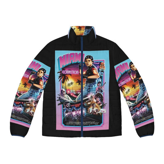 Miami Connection Puffer Jacket featuring iconic B-movie martial arts style