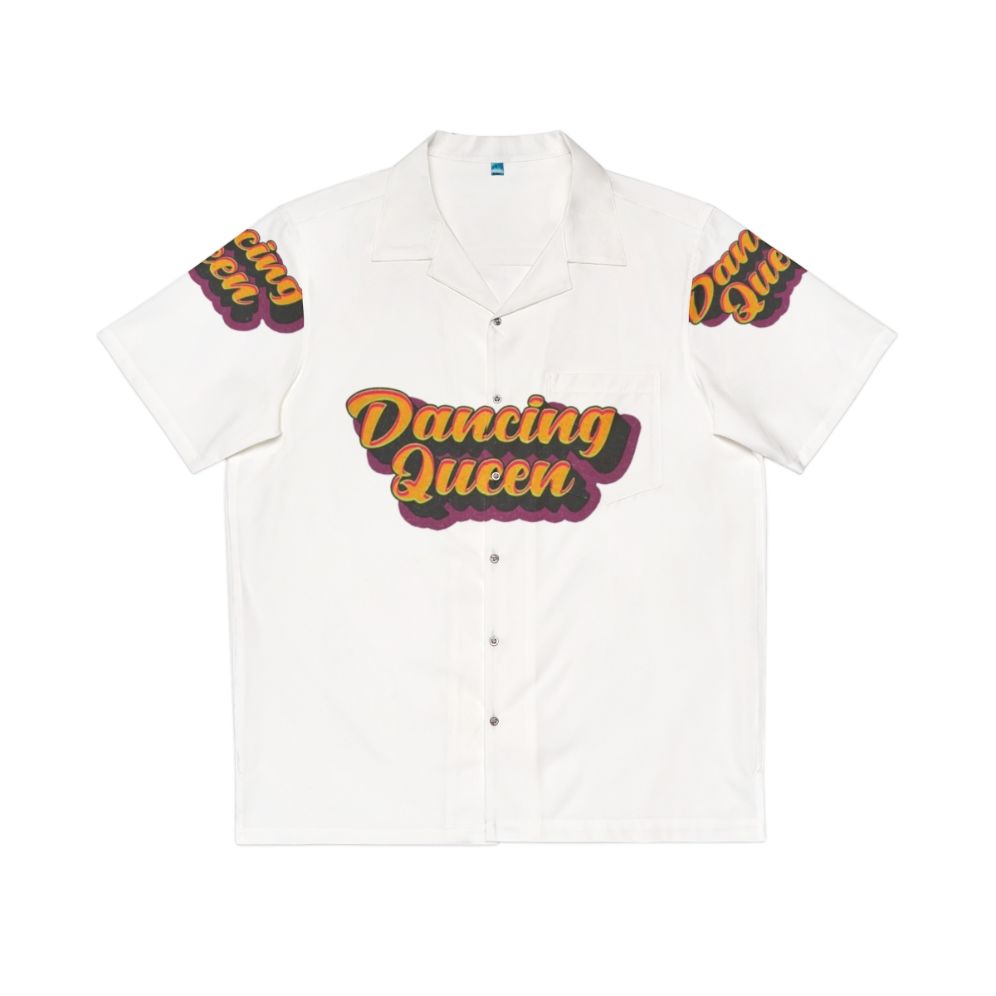 Vintage "Dancing Queen" Hawaiian shirt with retro music and dance inspired design