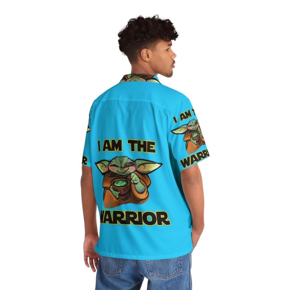 Warrior Hawaiian Shirt with Tropical Beach Design - People Back