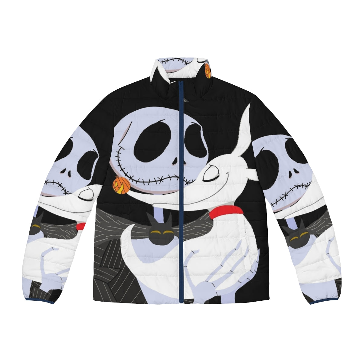 Puffer jacket featuring Jack Skellington and Zero from The Nightmare Before Christmas