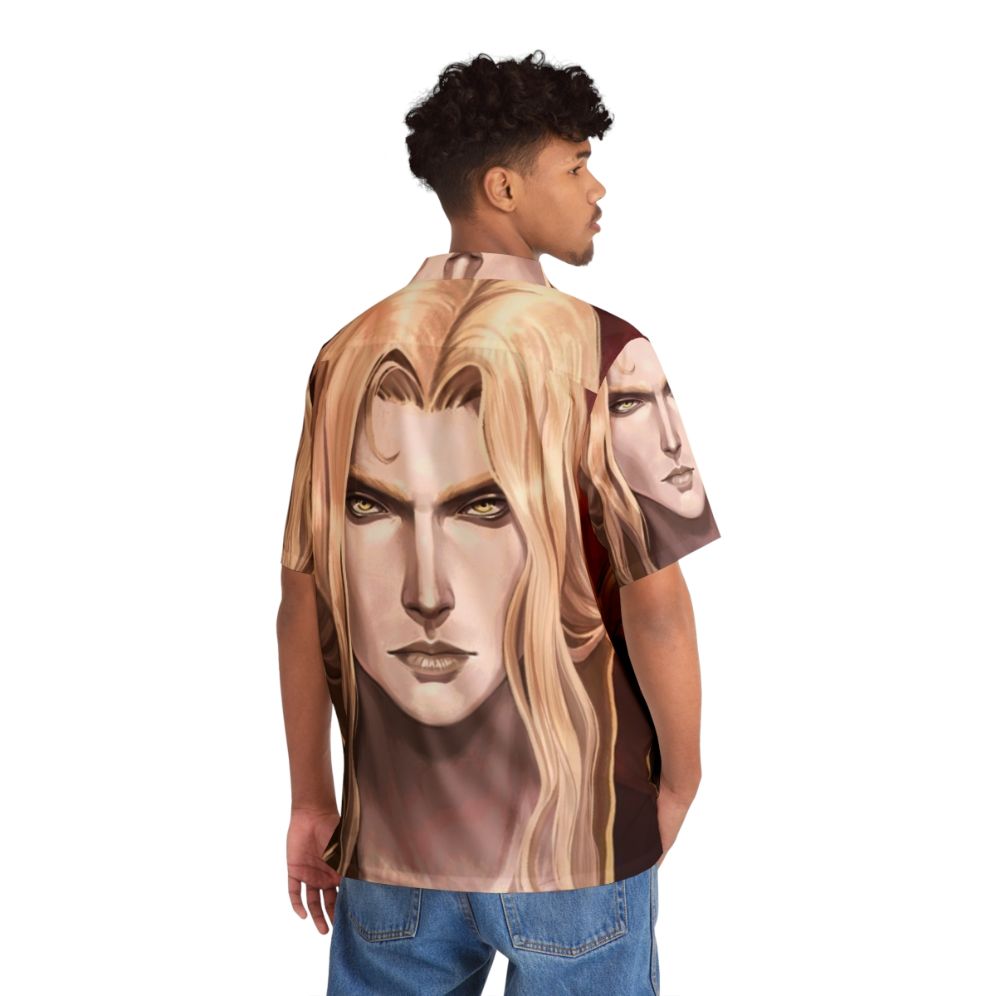 Alucard Castlevania Gothic Vampire Hawaiian Shirt - Flat lay