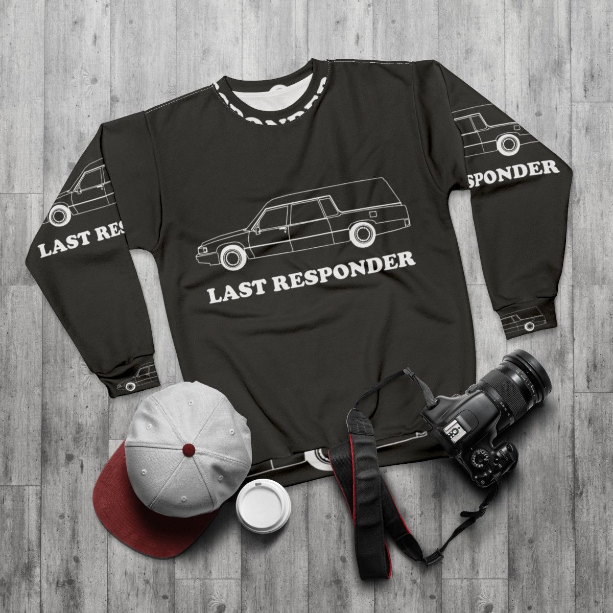 Last Responder Funeral Sweatshirt - flat lay