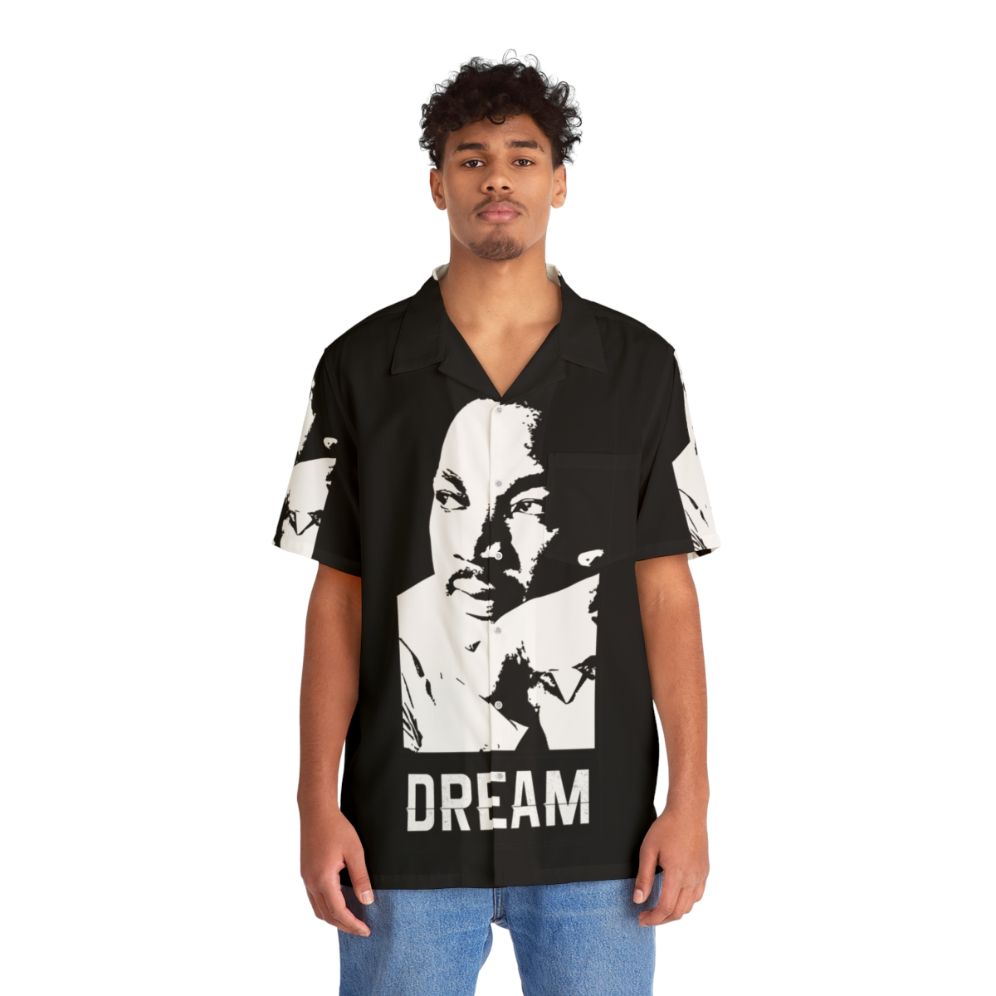 Martin Luther King Hawaiian Shirt with "I Have a Dream" slogan - People Front