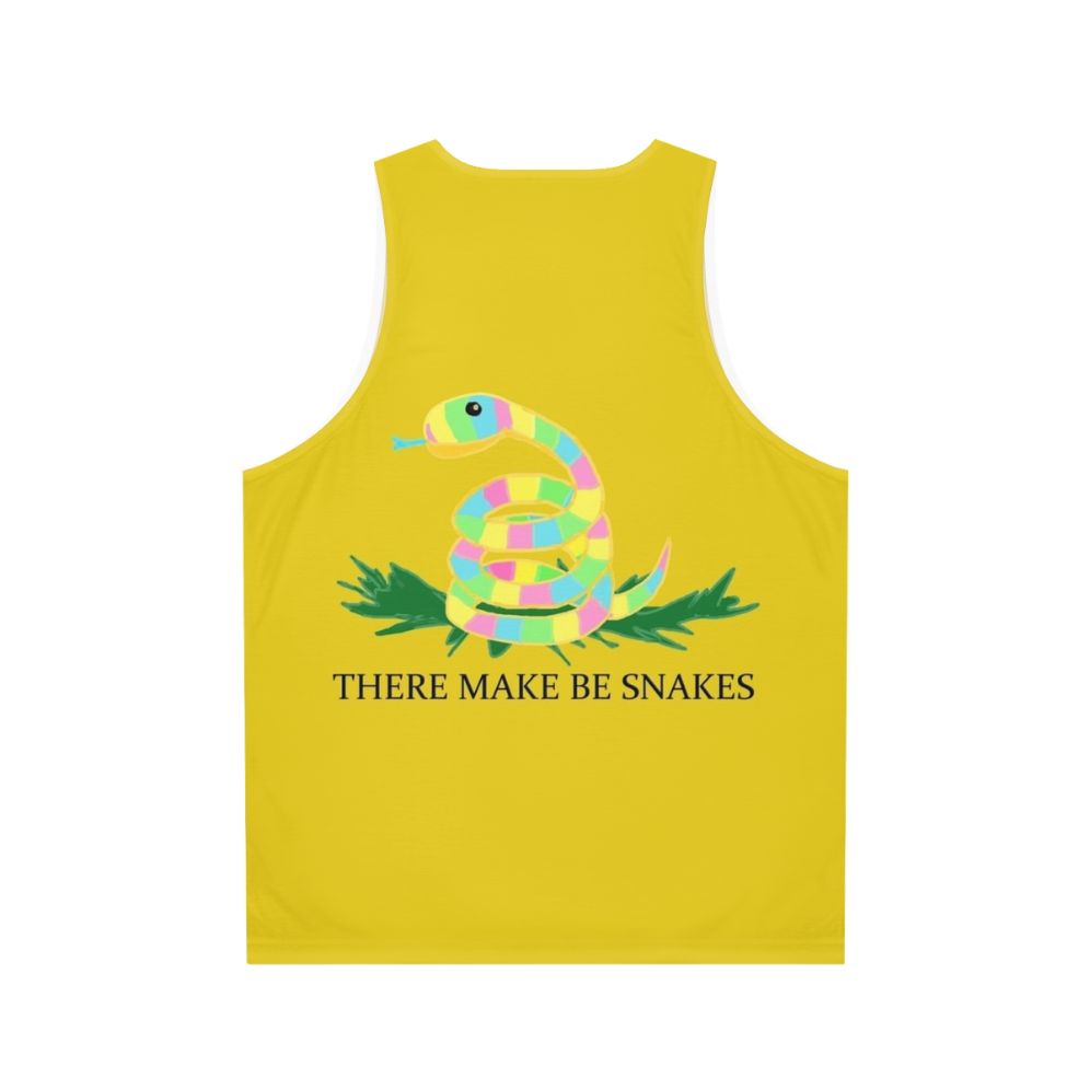 Unisex tank top with snake graphic - Back