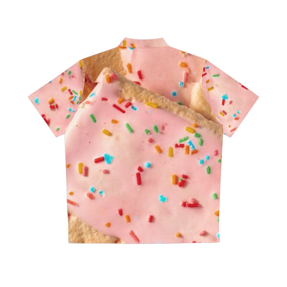 Pop Tart Hawaiian Shirt Featuring Colorful Tropical Patterns and Dessert Motifs - Back