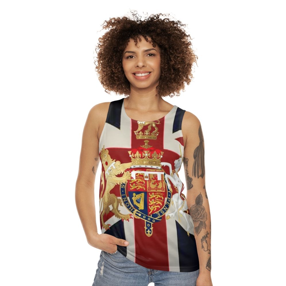 Unisex tank top featuring the Union Jack with Windsor insignia - women