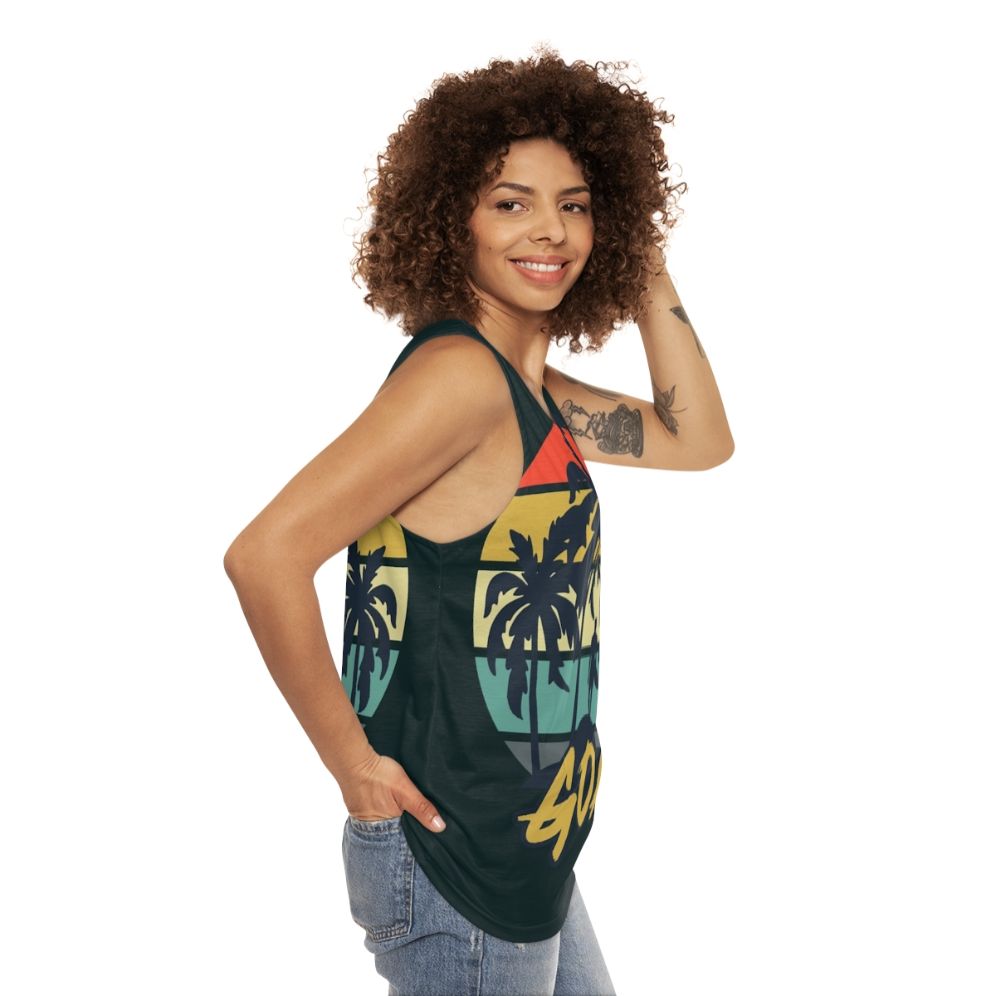 Vintage Goa Holiday Unisex Tank Top - women side