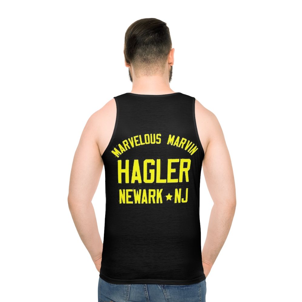 Marvin Hagler boxing tank top - men back