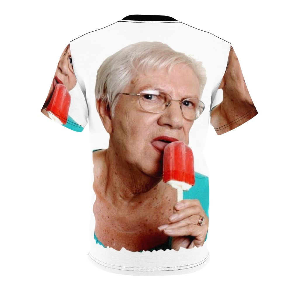 Grandma Granny Ice Cream Funny Graphic T-Shirt - Back