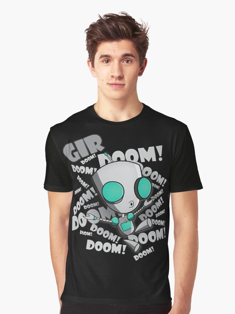 Invader Zim Doom Graphic T-Shirt featuring Gir, the alien robot dog - Men