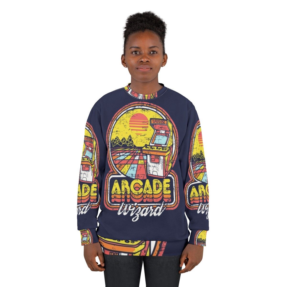 Arcade Wizard Sweatshirt for Retro Gamers - women