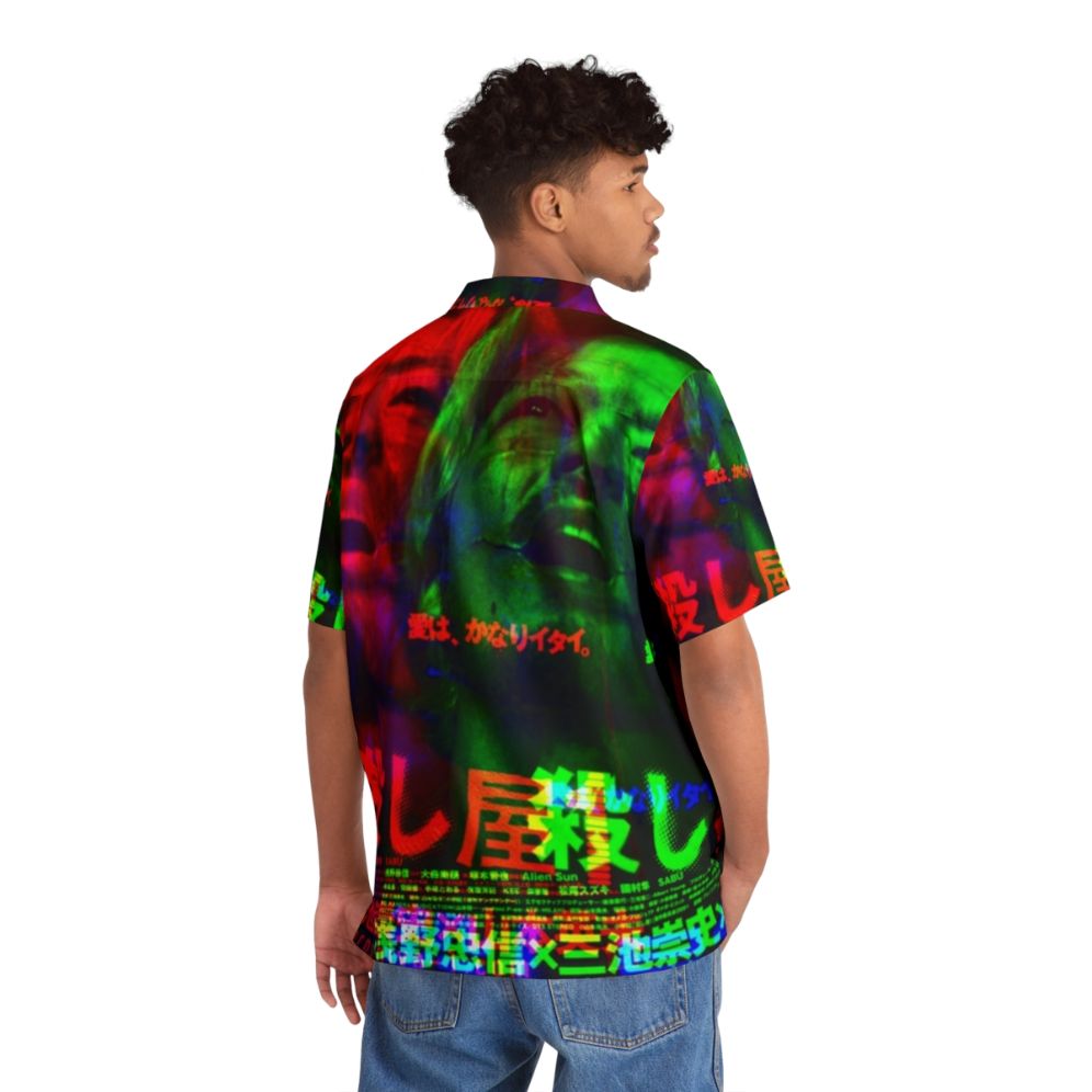 Ichi The Killer inspired Hawaiian shirt with glitch and horror elements - People Back