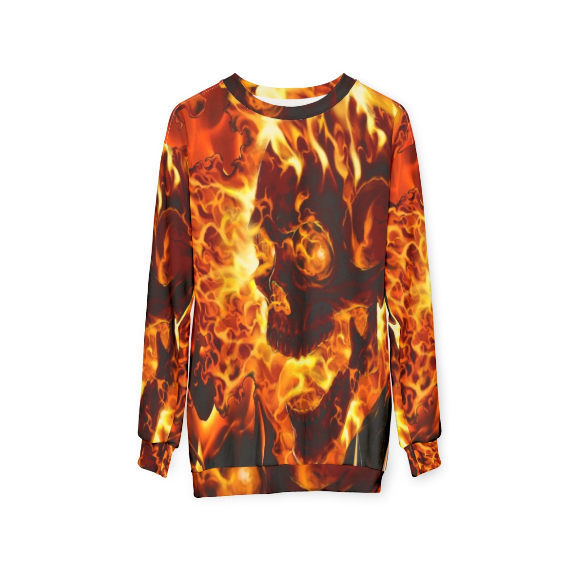 Fiery Ghost Rider Marvel Superhero Sweatshirt - hanging