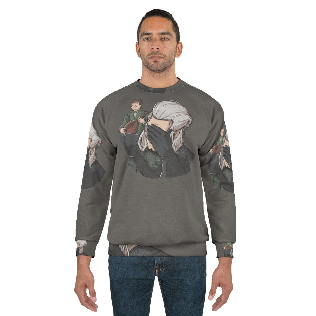 Geralt of Rivia Face Palm Sweatshirt - The Witcher Merchandise - men