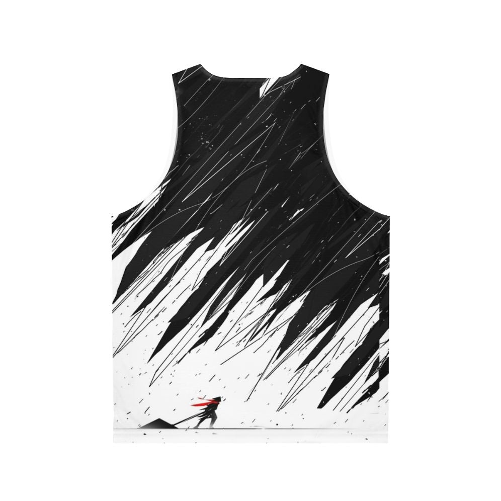 Geometric nature-inspired abstract unisex tank top - Back