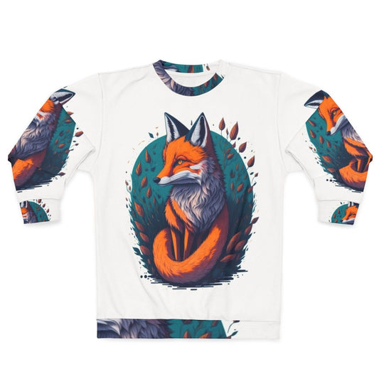 Legendary fox sweatshirt in retro fantasy design