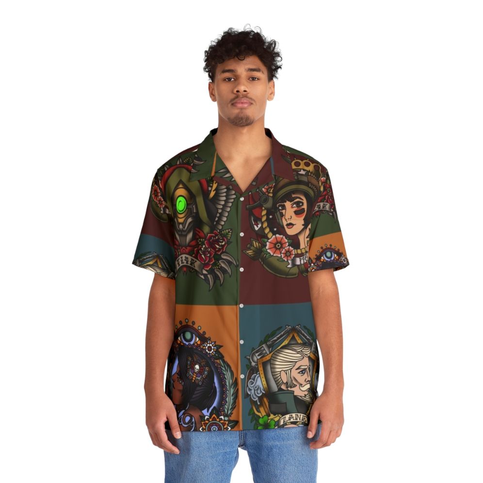 Borderlands 3 Tattoo Style Hawaiian Shirt - People Front