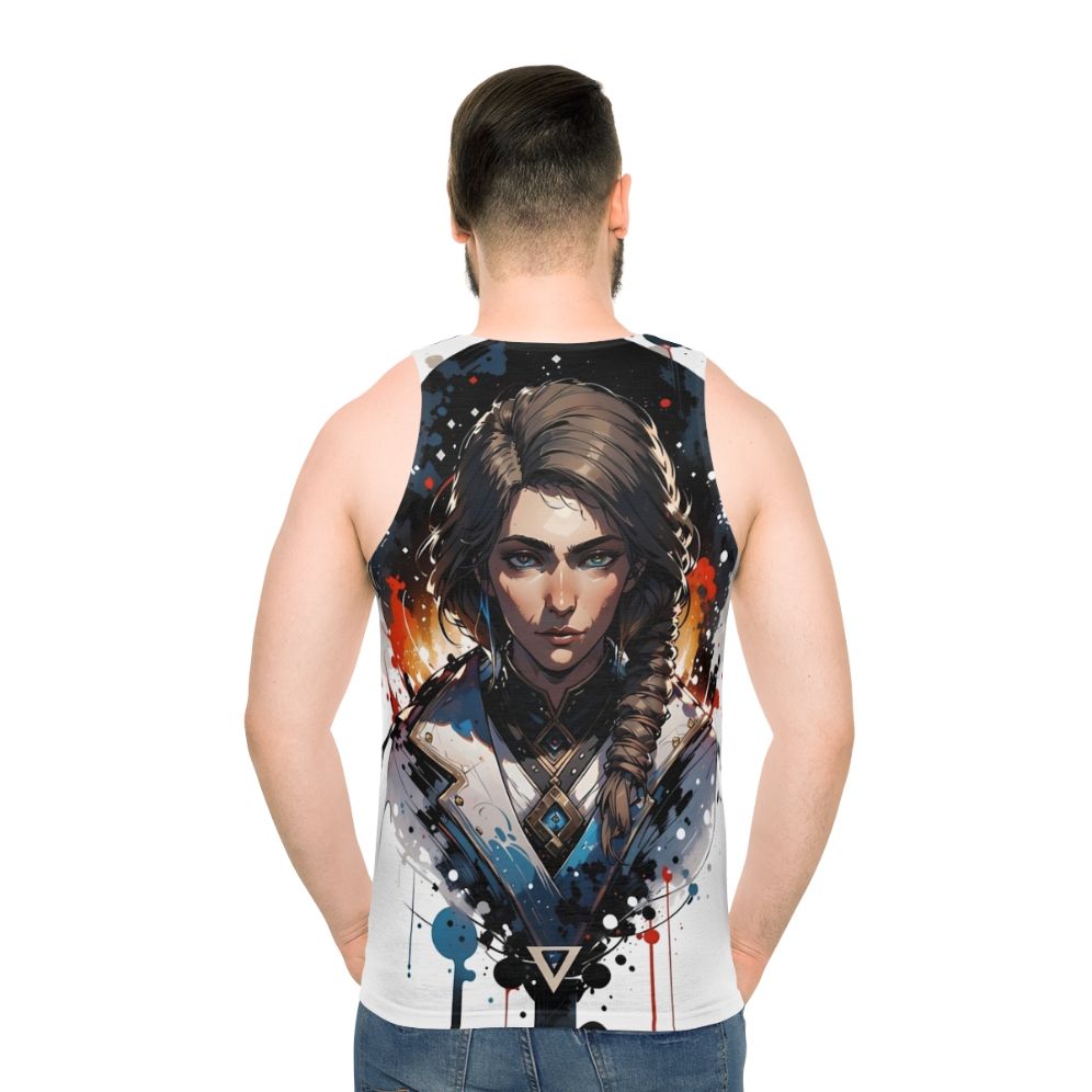 Assassin's Creed Kassandra Unisex Tank Top - men back