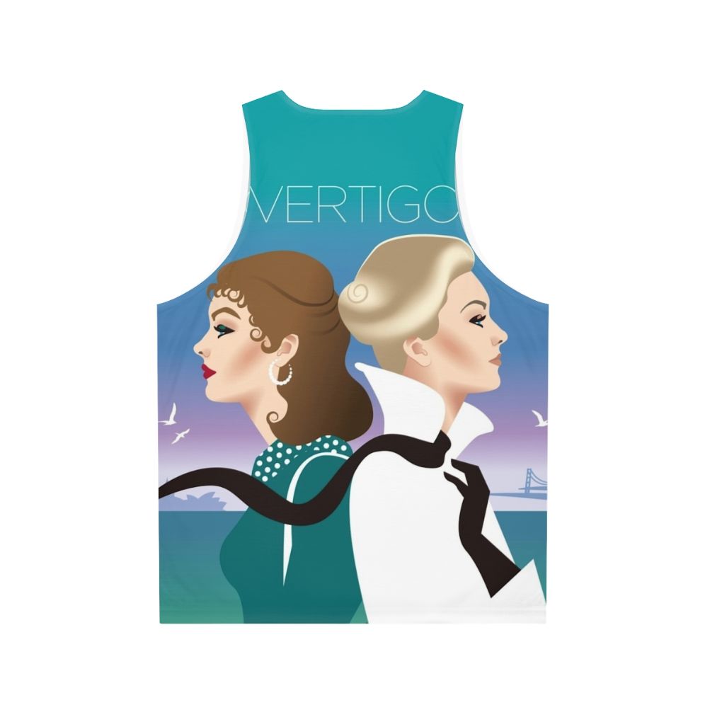 Vertigo Unisex Classic Movie Tank Top featuring Alfred Hitchcock's masterpiece - Back